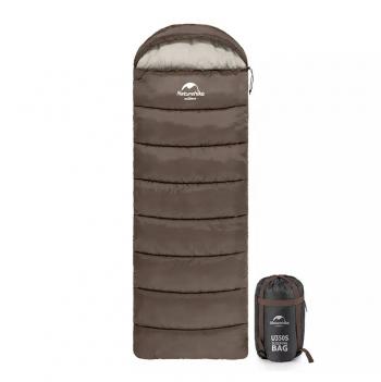 5 939 р. Мешок спальный Naturehike U350S, (190+30)х75 см, (ТК: -3C), (правый), коричневый Naturehike nh20msd07-gre350s  с доставкой в г. Майкоп. Увеличить фотографию 2