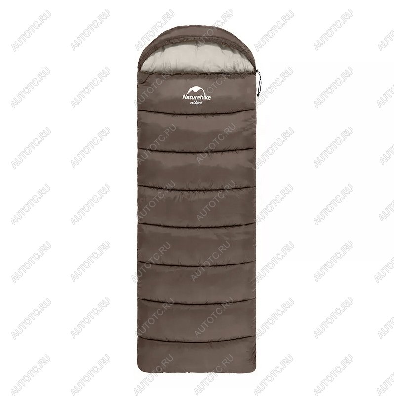 5 939 р. Мешок спальный Naturehike U350S, (190+30)х75 см, (ТК: -3C), (правый), коричневый Naturehike nh20msd07-gre350s  с доставкой в г. Майкоп