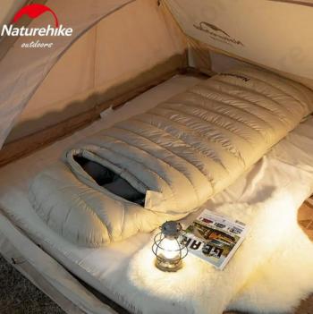 58 109 р. Мешок спальный Naturehike CW1000, 220х80 см, (правый) (ТК: -5C), бежевый Naturehike nh22yd002-kh1000g  с доставкой в г. Майкоп. Увеличить фотографию 5