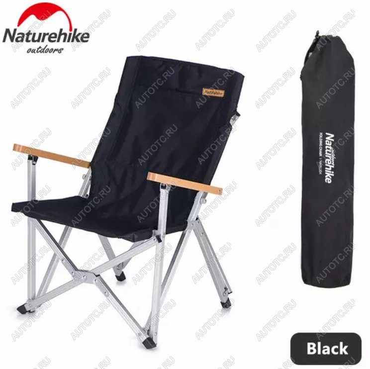 6 449 р. Кресло туристическое Naturehike, складное черное, до 120 кг Naturehike nh19jj004-bl  с доставкой в г. Майкоп