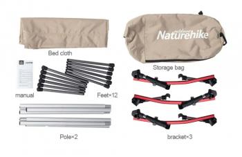 14 239 р. Раскладушка Naturehike XJC04 190х65х38 см, до 150 кг, хаки Naturehike nh19jj006-kh  с доставкой в г. Майкоп. Увеличить фотографию 7