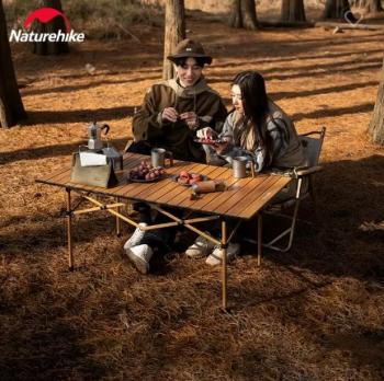 10 219 р. Стол туристический Naturehike увеличенный складной, 116.5х60х50,5 см. коричневый Naturehike cnh22ju038-lsi  с доставкой в г. Майкоп. Увеличить фотографию 7