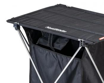 3 639 р. Стол туристический Naturehike алюминиевый, складной, 56,5х45х62 см, с сумкой для посуды, черный Naturehike nh19jj084-bl  с доставкой в г. Майкоп. Увеличить фотографию 6