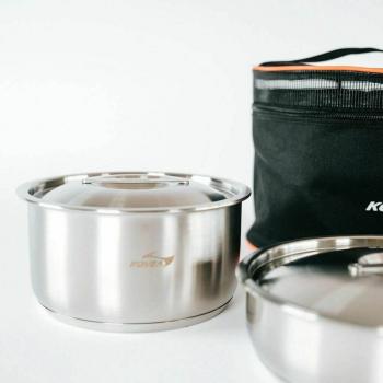 18 499 р. Набор посуды Kovea KOVEA TRIPLE STAINLESS COOKWARE-L KOVEA kcw-1901  с доставкой в г. Майкоп. Увеличить фотографию 5