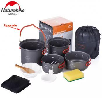 3 289 р. Набор посуды Naturehike туристический 4 в 1 (подвес+3 чашки) Naturehike nh18t018-g-va  с доставкой в г. Майкоп. Увеличить фотографию 1