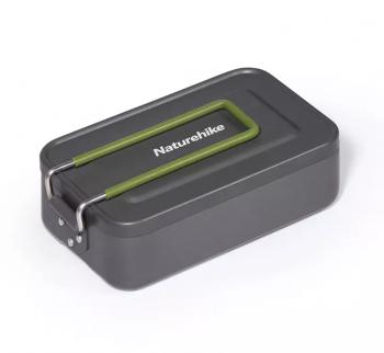 2 419 р. Котелок прямоугольный Naturehike 1 л., алюминиевый Naturehike nh21cj011-g  с доставкой в г. Майкоп. Увеличить фотографию 1