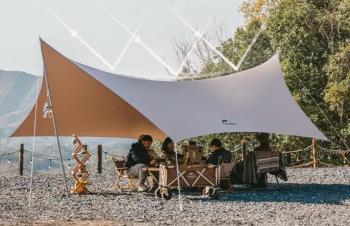 44 859 р. Тент кемпинговый Naturehike Lianyun, алюминиевый каркас, золотистый 690х480 см Naturehike cnh22zp023-gold  с доставкой в г. Майкоп. Увеличить фотографию 3