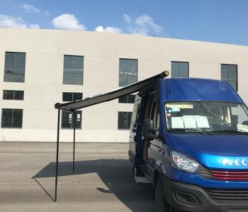 73 799 р. Маркиза автомобильная РИФ 2,5х2,0 м кассетная с электроприводом, корпус черный РИФ rif5833-2520bm  с доставкой в г. Майкоп. Увеличить фотографию 4
