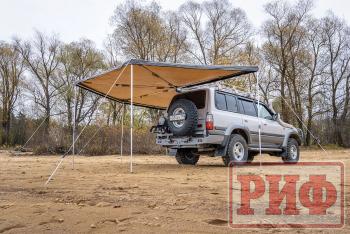 26 189 р. Маркиза автомобильная РИФ комбинированная (прямоугольная с веерной частью) 2,0х2,0 м (левая) РИФ rifavf072520601  с доставкой в г. Майкоп. Увеличить фотографию 1