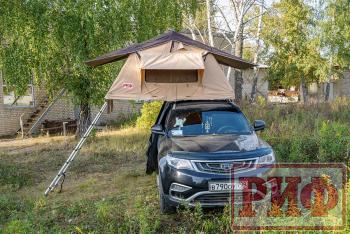 125 439 р. Палатка на крышу автомобиля РИФ Soft RT01-140, тент песочный, корпус черный, 240х140х130 см РИФ rifrt011406090w  с доставкой в г. Майкоп. Увеличить фотографию 10