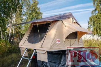 125 439 р. Палатка на крышу автомобиля РИФ Soft RT01-140, тент песочный, корпус черный, 240х140х130 см РИФ rifrt011406090w  с доставкой в г. Майкоп. Увеличить фотографию 9