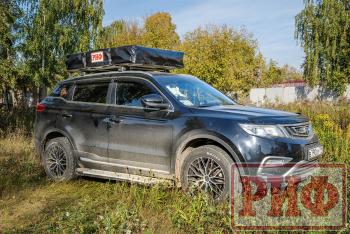 125 439 р. Палатка на крышу автомобиля РИФ Soft RT01-140, тент песочный, корпус черный, 240х140х130 см РИФ rifrt011406090w  с доставкой в г. Майкоп. Увеличить фотографию 4