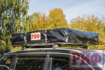 125 439 р. Палатка на крышу автомобиля РИФ Soft RT01-140, тент песочный, корпус черный, 240х140х130 см РИФ rifrt011406090w  с доставкой в г. Майкоп. Увеличить фотографию 2