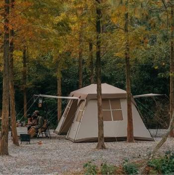 86 899 р. Палатка Naturehike Village 17, 4-местная, автоматическая, алюминиевый каркас, коричневая Naturehike cnh22zp021-br  с доставкой в г. Майкоп. Увеличить фотографию 5