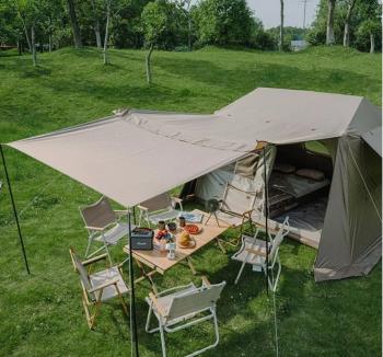 39 259 р. Палатка Naturehike Village 6.0 II поколения 4-местная, коричневая Naturehike cnk2300zp021-br  с доставкой в г. Майкоп. Увеличить фотографию 10
