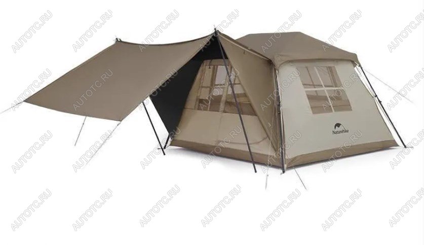 23 359 р. Палатка Naturehike Village 5.0 II поколения 4-местная, коричневая Naturehike cnk2300zp022-br  с доставкой в г. Майкоп