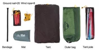 43 669 р. Палатка Naturehike Opalus Si 3-местная, алюминиевый каркас, зеленый Naturehike nh17l001-l-dsgr  с доставкой в г. Майкоп. Увеличить фотографию 4
