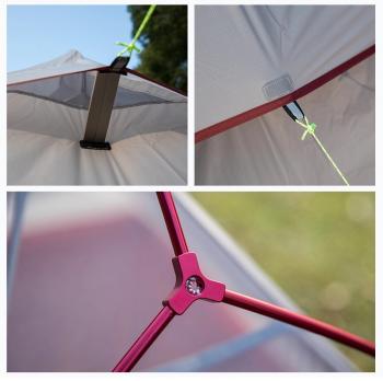 20 159 р. Палатка Naturehike Cloud Up Si 2-местная, алюминиевый каркас, сверхлегкая, серо-красная Naturehike nh17t001-t-dg  с доставкой в г. Майкоп. Увеличить фотографию 2