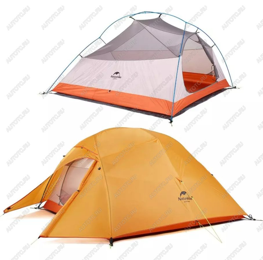 13 599 р. Палатка Naturehike Cloud Up 2-местная, алюминиевый каркас, оранжевая Naturehike nh17t001-t-tor  с доставкой в г. Майкоп