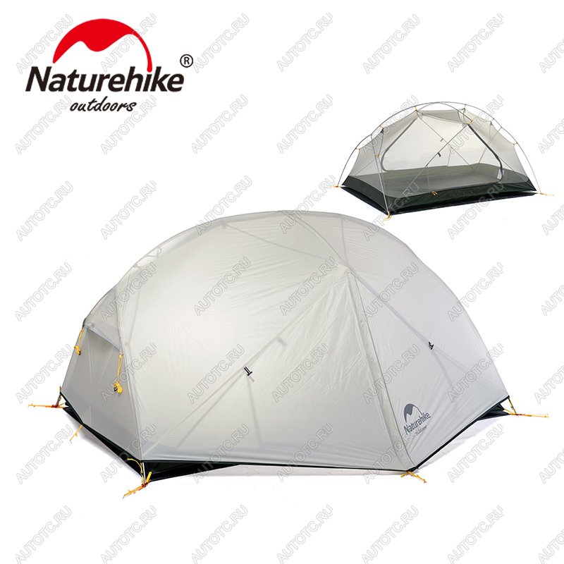 19 099 р. Палатка Naturehike Mongar Si 2-местная, алюминиевый каркас, сверхлегкая, серая Naturehike nh17t007-m-lgdgr  с доставкой в г. Майкоп