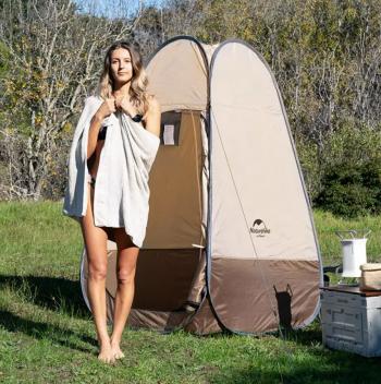 5 389 р. Палатка Naturehike быстрораскрываемая, душ-туалет, 115х115х190 см. коричневый Naturehike nh17z002-p-br  с доставкой в г. Майкоп. Увеличить фотографию 5