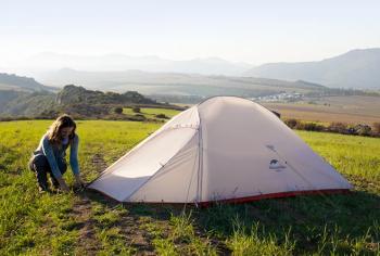 15 289 р. Палатка Naturehike Cloud Up Si 1-местная, алюминиевый каркас, сверхлегкая, серо-красная Naturehike nh18t010-t-dlg  с доставкой в г. Майкоп. Увеличить фотографию 10