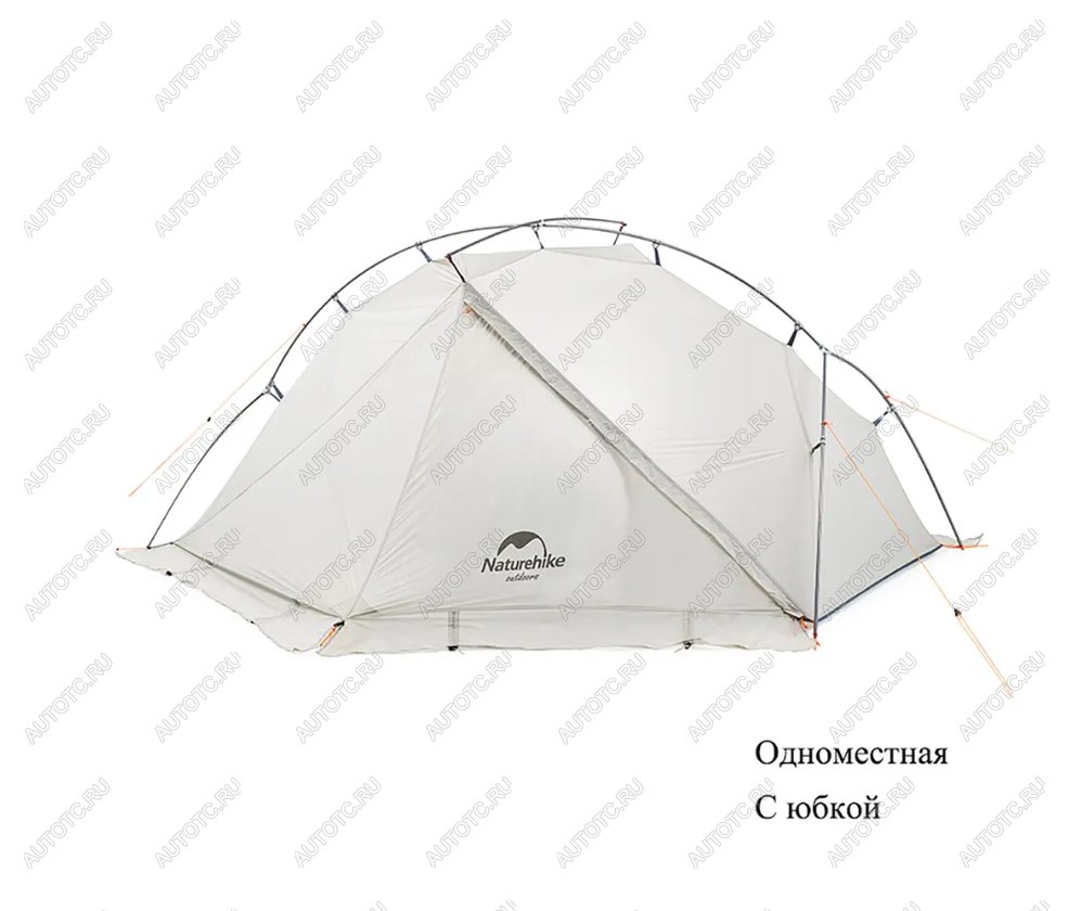 13 239 р. Палатка Naturehike VIK Si, 1-местная, алюминиевый каркас, снежная юбка, белая Naturehike nh18w001-k-1wskr  с доставкой в г. Майкоп