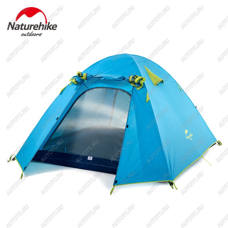 9 839 р. Палатка Naturehike P-Series 2-местная, алюминиевый каркас, голубая Naturehike nh18z022-p-2sbl  с доставкой в г. Майкоп