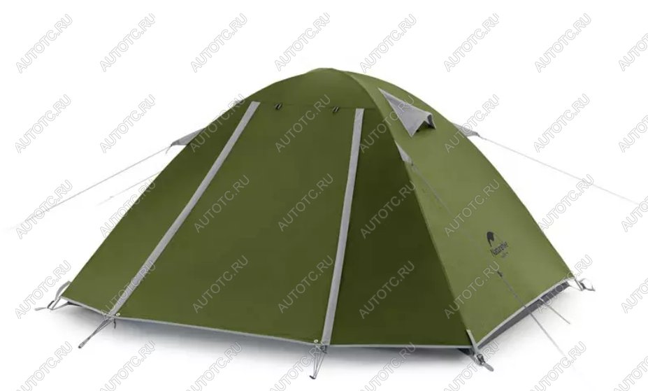 11 989 р. Палатка Naturehike P-Series 4-местная, алюминиевый каркас, зеленая Naturehike nh18z044-p-4dgr  с доставкой в г. Майкоп