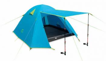 11 989 р. Палатка Naturehike P-Series 4-местная, алюминиевый каркас, голубая Naturehike nh18z044-p-4sbl  с доставкой в г. Майкоп. Увеличить фотографию 3