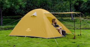 11 989 р. Палатка Naturehike P-Series 4-местная, алюминиевый каркас, желтая Naturehike nh18z044-p-4ye  с доставкой в г. Майкоп. Увеличить фотографию 6