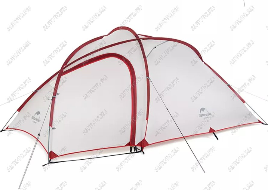 26 969 р. Палатка Naturehike Hiby Si 4-местная, алюминиевый каркас, серо-красный Naturehike nh19zp005-dg  с доставкой в г. Майкоп