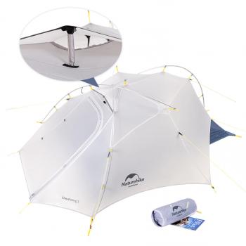 23 149 р. Палатка Naturehike Cloud Up-Wing Si 2-местная, алюминиевый каркас, серо-синяя Naturehike nh19zp083-2-2wdgrbl  с доставкой в г. Майкоп. Увеличить фотографию 3