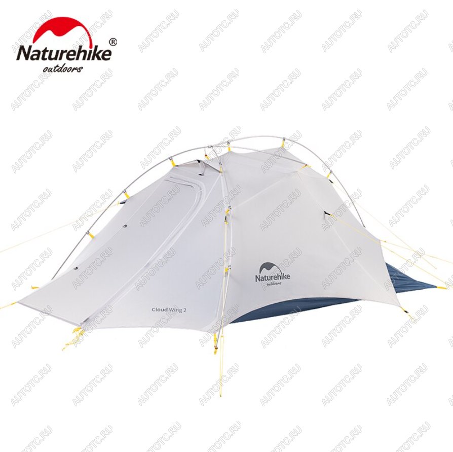 23 149 р. Палатка Naturehike Cloud Up-Wing Si 2-местная, алюминиевый каркас, серо-синяя Naturehike nh19zp083-2-2wdgrbl  с доставкой в г. Майкоп