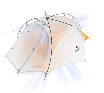 23 149 р. Палатка Naturehike Cloud Up-Wing Si 2-местная, алюминиевый каркас, серо-желтая Naturehike nh19zp083-2-2wdgrye  с доставкой в г. Майкоп. Увеличить фотографию 2
