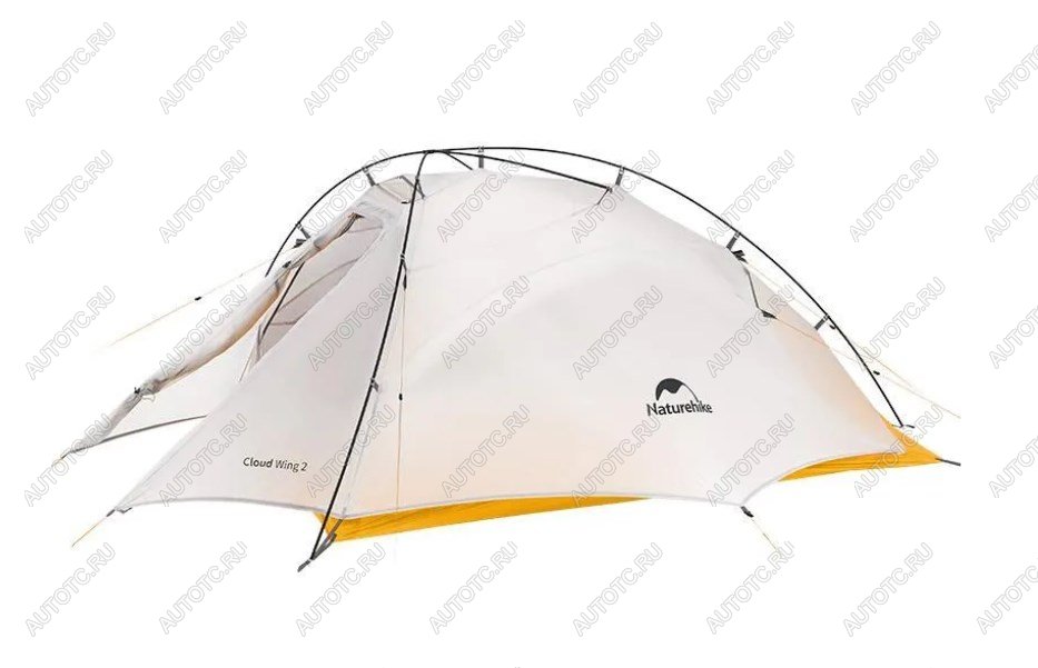 23 149 р. Палатка Naturehike Cloud Up-Wing Si 2-местная, алюминиевый каркас, серо-желтая Naturehike nh19zp083-2-2wdgrye  с доставкой в г. Майкоп
