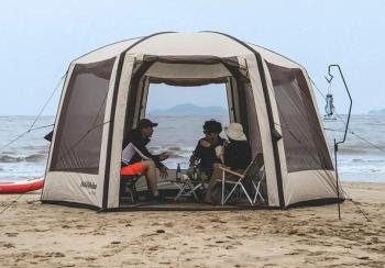 62 219 р. Палатка-шатер Naturehike, надувной каркас, золотистый Naturehike nh20tm002-gold  с доставкой в г. Майкоп. Увеличить фотографию 2