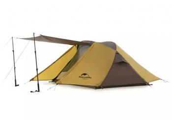 14 159 р. Палатка Naturehike Butterfly 2-местная, алюминиевый каркас, желто-коричневый Naturehike nh21yw132-yebr  с доставкой в г. Майкоп. Увеличить фотографию 2