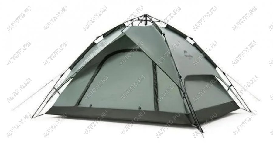 8 249 р. Палатка Naturehike 4-местная, быстросборная, серо-зеленая Naturehike nh21zp008-4ggr  с доставкой в г. Майкоп