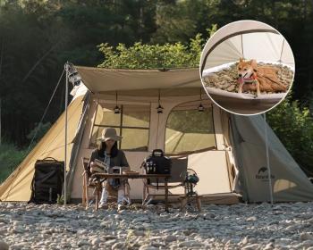 29 739 р. Палатка Naturehike Village 5.0 4-местная, алюминиевый каркас, снежная юбка, зеленая Naturehike nh21zp009-agr  с доставкой в г. Майкоп. Увеличить фотографию 8
