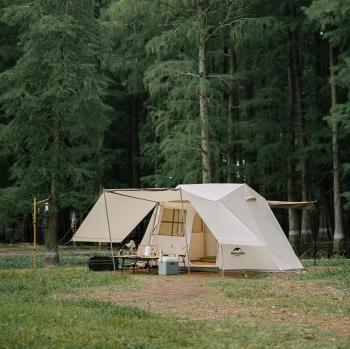 29 739 р. Палатка Naturehike Village 5.0 4-местная, алюминиевый каркас, снежная юбка, бежевая Naturehike nh21zp009-kh  с доставкой в г. Майкоп. Увеличить фотографию 9