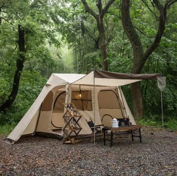 29 739 р. Палатка Naturehike Village 5.0 4-местная, алюминиевый каркас, снежная юбка, бежевая Naturehike nh21zp009-kh  с доставкой в г. Майкоп. Увеличить фотографию 18