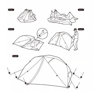 15 519 р. Палатка Naturehike Canyon 2-местная, быстросборная, зеленый Naturehike nh22zp005-agr  с доставкой в г. Майкоп. Увеличить фотографию 2