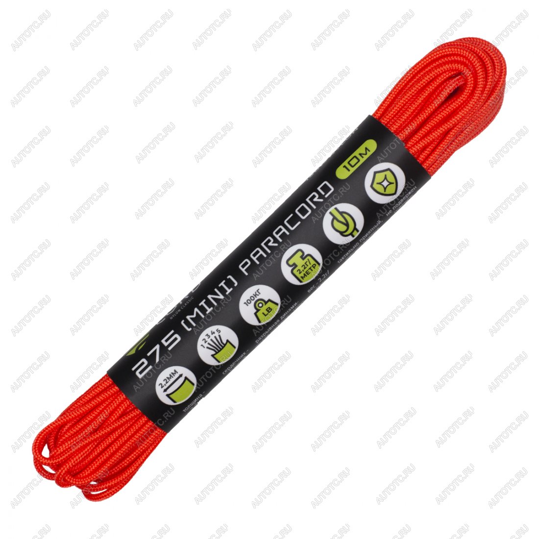 329 р. Паракорд 275 (мини) CORD nylon 10м световозвращающий (neon orange) CORD 275.n10.lm.n.o  с доставкой в г. Майкоп
