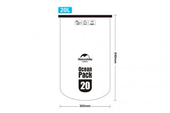 1 059 р. Гермомешок Naturehike Ocean Pack 20 л. (зелёный) Naturehike fs15m010-j-20gr  с доставкой в г. Майкоп. Увеличить фотографию 7