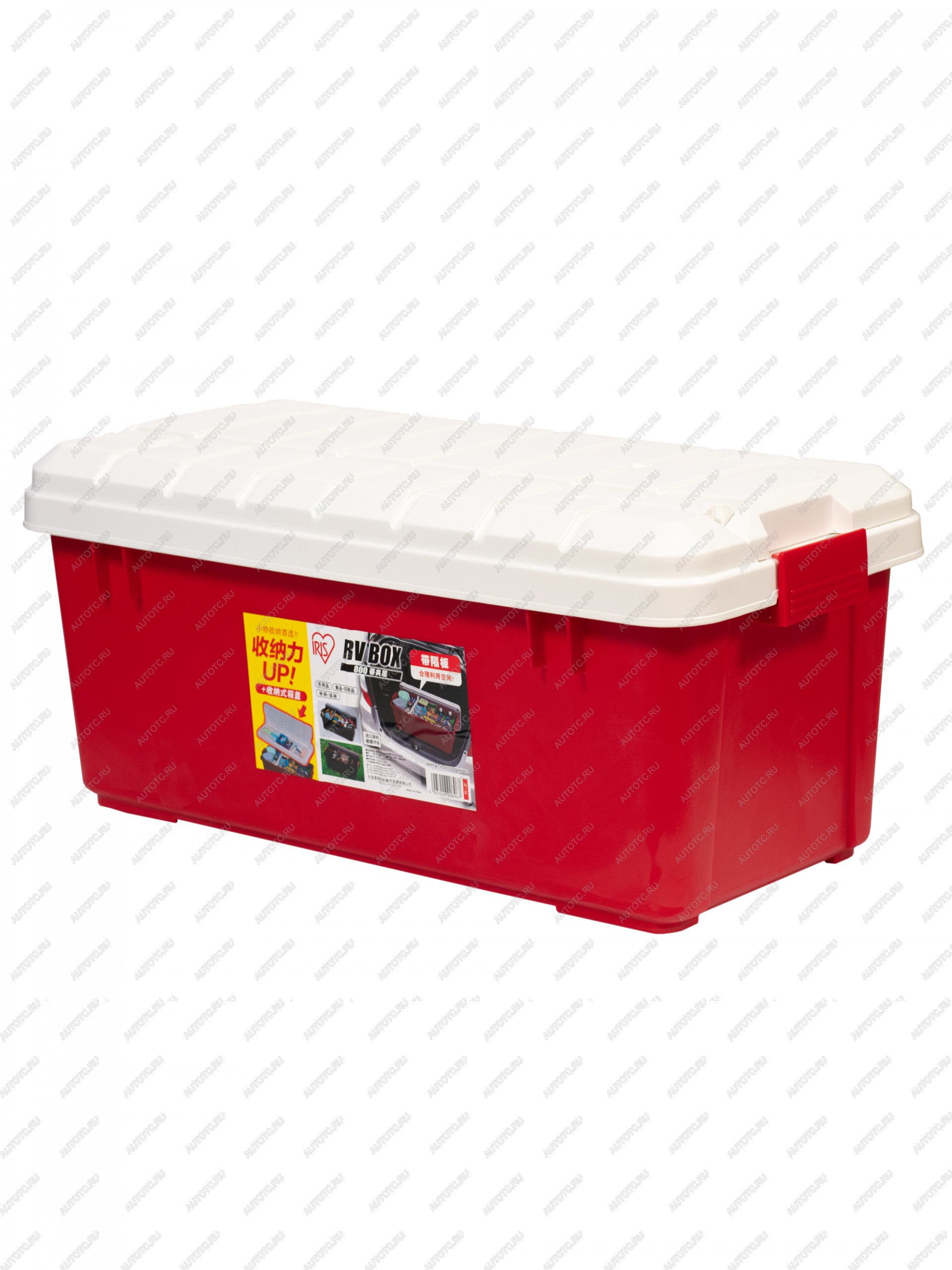 4 839 р. Ящик экспедиционный IRIS RV BOX 800 c двойной разделенной крышкой, WHITERED. 79x37x33 см. IRIS OHYAMA rv800cw  с доставкой в г. Майкоп