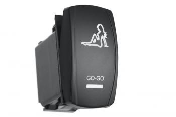 589 р. Переключатель ВКЛВЫКЛ, белый, GO-GO РИФ rif22-1-1102700  с доставкой в г. Майкоп. Увеличить фотографию 1