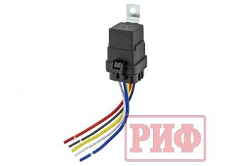 769 р. Реле влагозащищенное с колодкой 12В 40А SPDT РИФ rif22-2-1000100  с доставкой в г. Майкоп. Увеличить фотографию 1