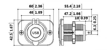 969 р. Розетка USB 3,1А c монтажной панелью РИФ rif22-4-1008800  с доставкой в г. Майкоп. Увеличить фотографию 4