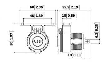 909 р. Розетка USB 3,1А на кронштейне РИФ rif22-4-1009000  с доставкой в г. Майкоп. Увеличить фотографию 5